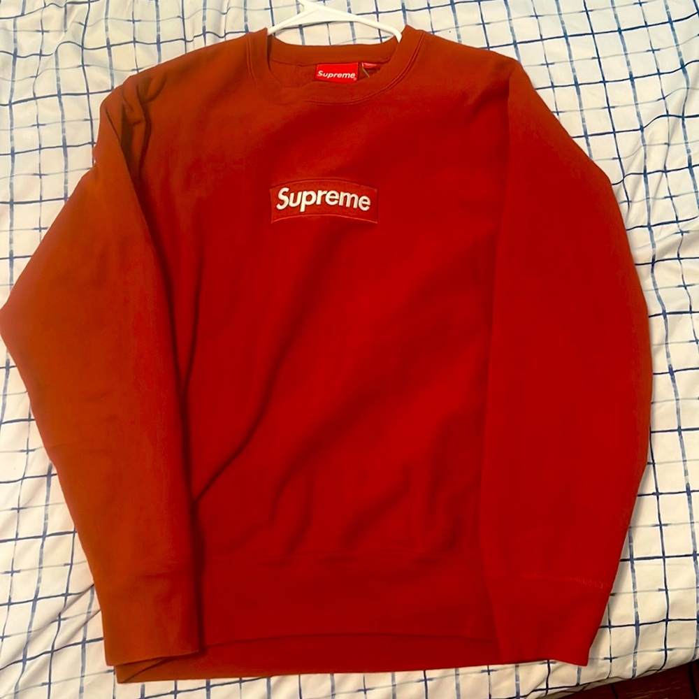 Supreme Box Logo Crewneck Rust